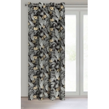ZASŁONA GOTOWA LOREN 140 X 250 CM CZARNY
