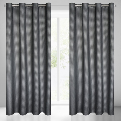 ZASŁONA GOTOWA DARCY 140 X 250 CM CZARNY