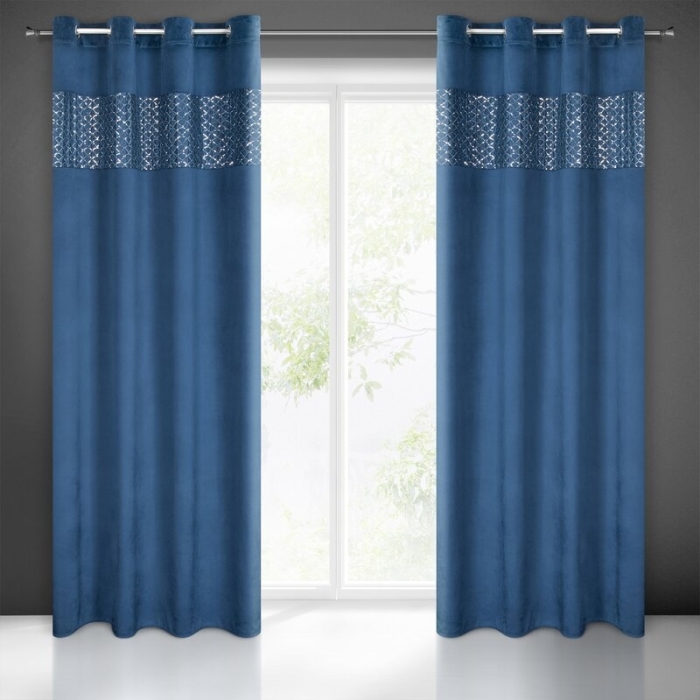 ZASŁONA GOTOWA MARGOT 140 X 250 CM GRANATOWY