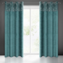 ZASŁONA GOTOWA LINDI 140 X 250 CM TURKUSOWY