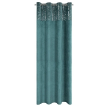 ZASŁONA GOTOWA LINDI 140 X 250 CM TURKUSOWY