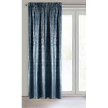 ZASŁONA GOTOWA D91 CYPR NA TAŚMIE 140 X 270 CM GRANATOWY
