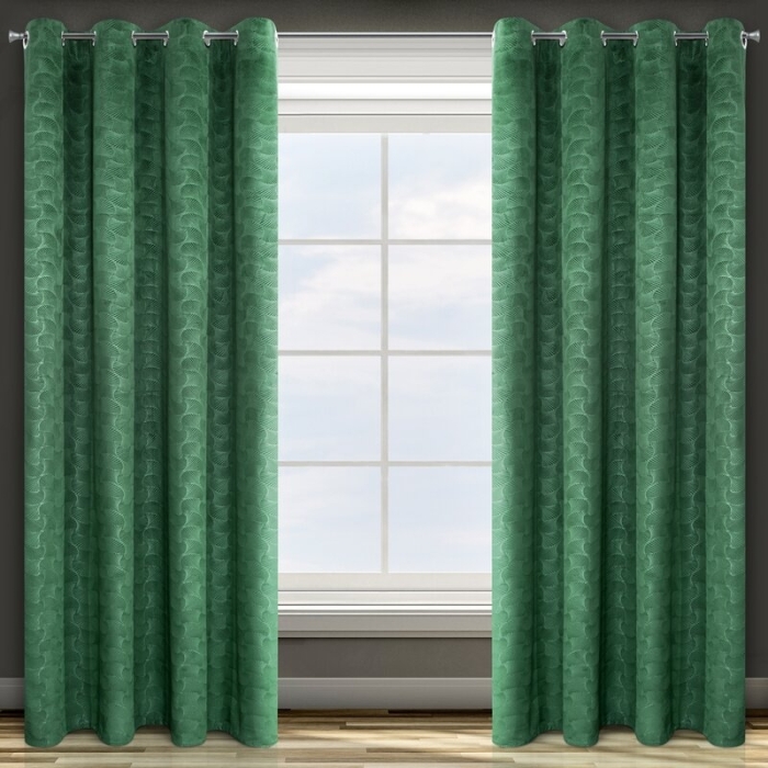 ZASŁONA GOTOWA D91 ELLEN 140 X 250 CM ZIELONY