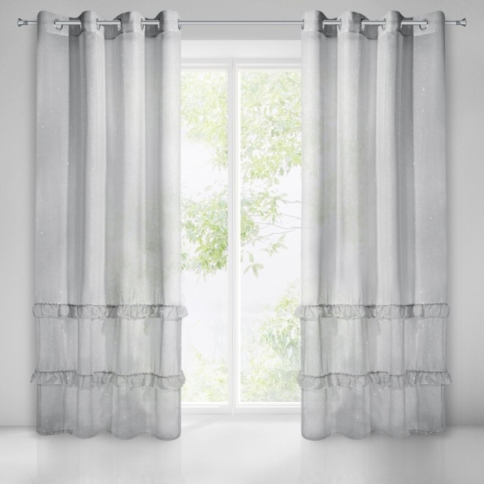 FIRANA GOTOWA ARIANA 140 X 250 CM SZARY