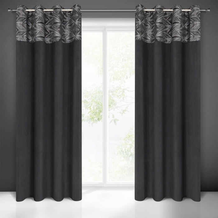 ZASŁONA GOTOWA ARIANA 140 X 250 CM CZARNY