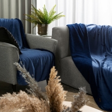 KOC TEDY 170 X 210 CM GRANATOWY KOC TEDY 170 X 210 CM GRANATOWY