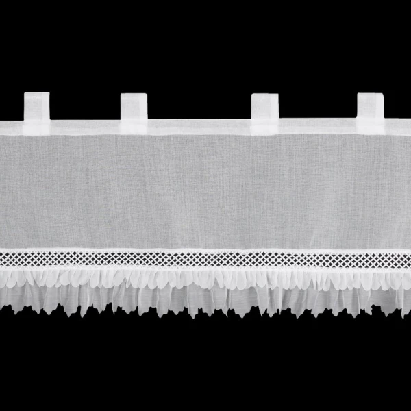 FIRANA GOTOWA KATRIN NA SZELKACH 150 X 40 CM BIAŁY