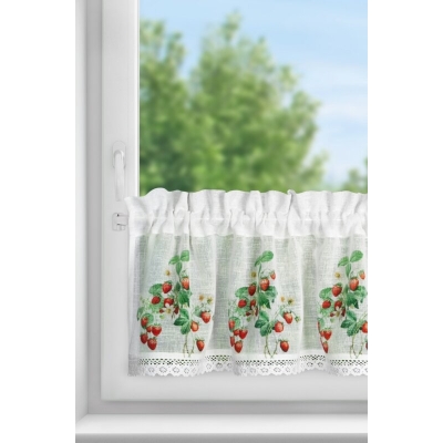 FIRANA GOTOWA KSENIA NA TAŚMIE 150 X 30 CM BIAŁY