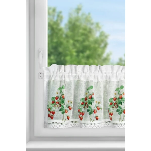 FIRANA GOTOWA KSENIA NA TAŚMIE 150 X 30 CM BIAŁY
