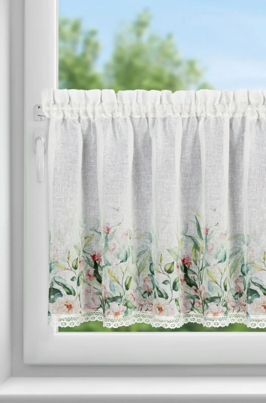FIRANA GOTOWA ESTERA NA TAŚMIE 150 X 60 CM BIAŁY