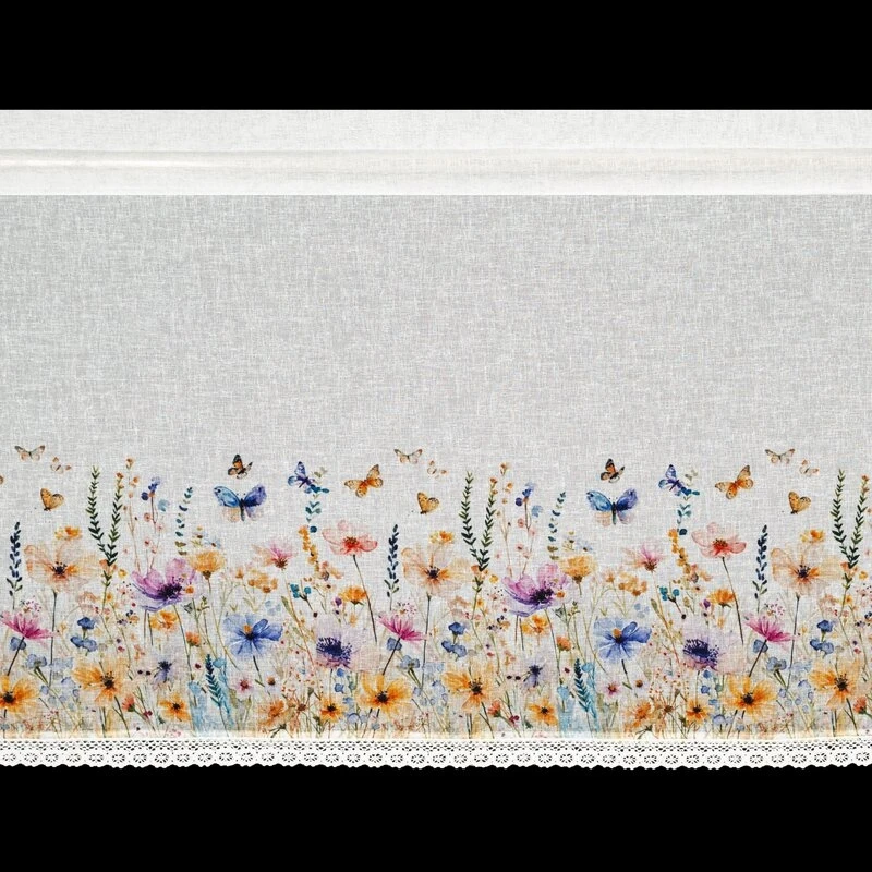 FIRANA GOTOWA ROZALIE NA TAŚMIE 150 X 60 CM BIAŁY