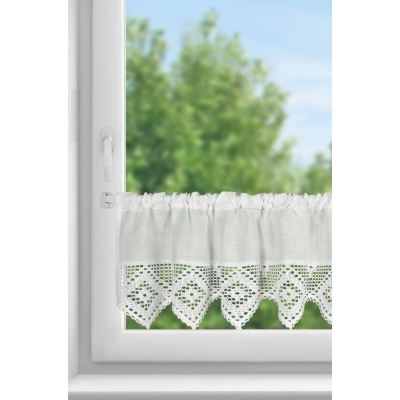 FIRANA GOTOWA ISAAC NA TAŚMIE 150 X 30 CM BIAŁY