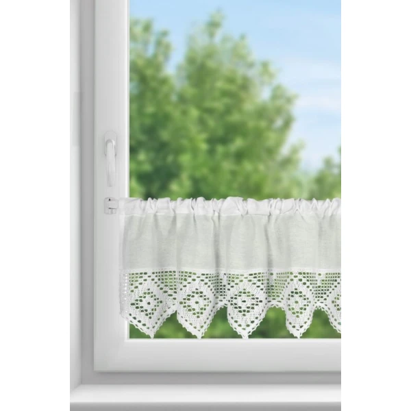 FIRANA GOTOWA ISAAC NA TAŚMIE 150 X 30 CM BIAŁY