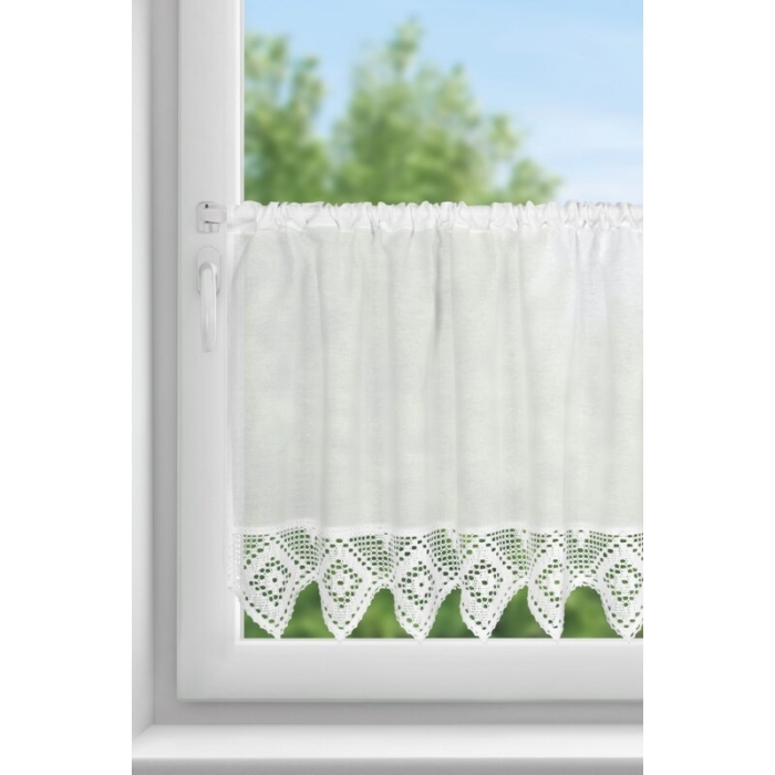 FIRANA GOTOWA ISAAC NA TAŚMIE 150 X 60 CM BIAŁY