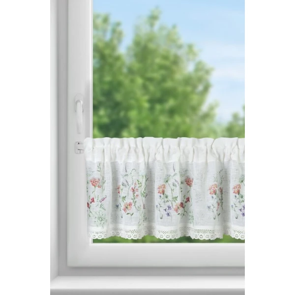 FIRANA GOTOWA SYLWIA NA TAŚMIE 150 X 30 CM BIAŁY