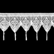 FIRANA GOTOWA MARTHA NA TAŚMIE 150 X 30 CM BIAŁY