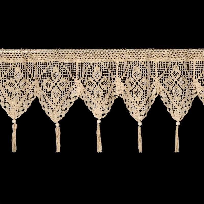 FIRANA GOTOWA MARTHA NA TAŚMIE 150 X 30 CM JASNOBEŻOWY