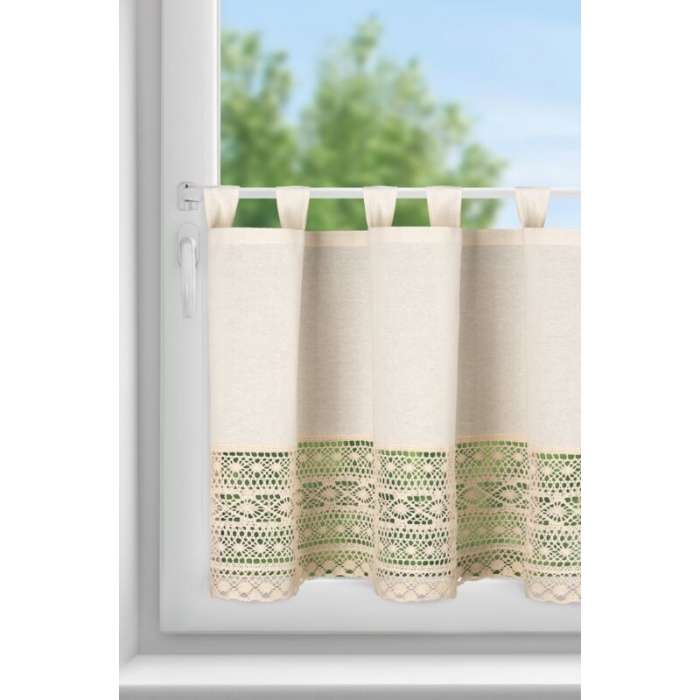 FIRANA GOTOWA MADDELINE NA SZELKACH 150 X 60 CM JASNOBEŻOWY