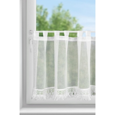 FIRANA GOTOWA ROXANA NA SZELKACH 60 X 150 CM BIAŁY