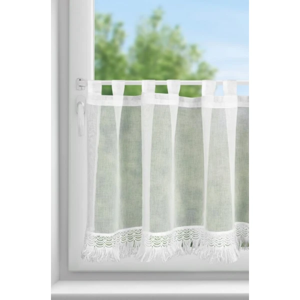 FIRANA GOTOWA ROXANA NA SZELKACH 60 X 150 CM BIAŁY