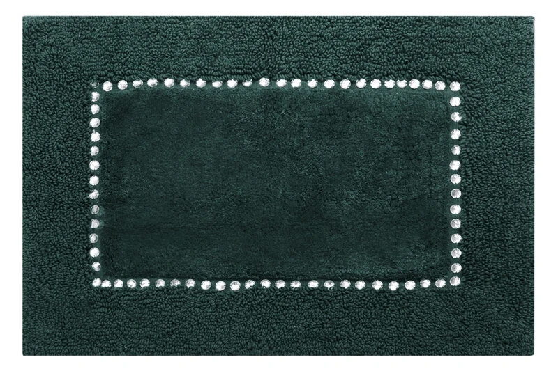 DYWANIK ŁAZIENKOWY CHIC 60 X 90 CM CIEMNOZIELONY