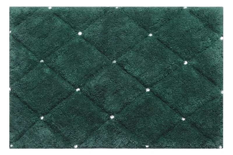 DYWANIK ŁAZIENKOWY CHIC (2) 60 X 90 CM CIEMNOZIELONY