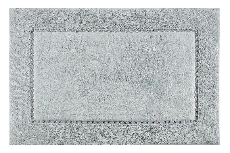 DYWANIK ŁAZIENKOWY CHIC 60 X 90 CM SREBRNY