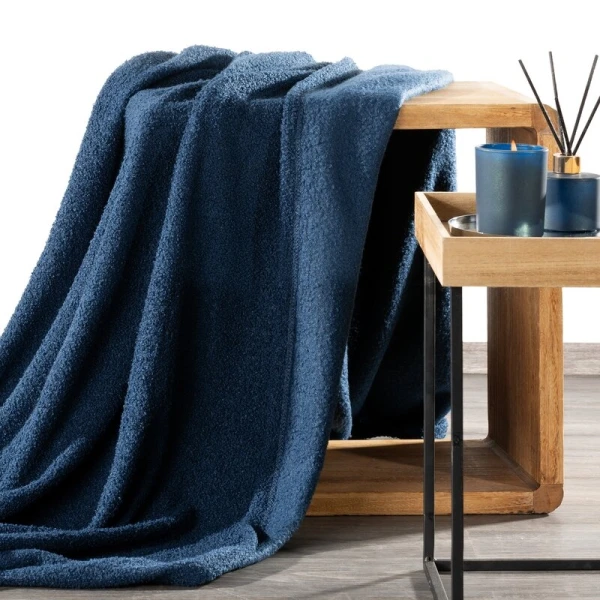 KOC BUKLA 200 X 220 CM GRANATOWY