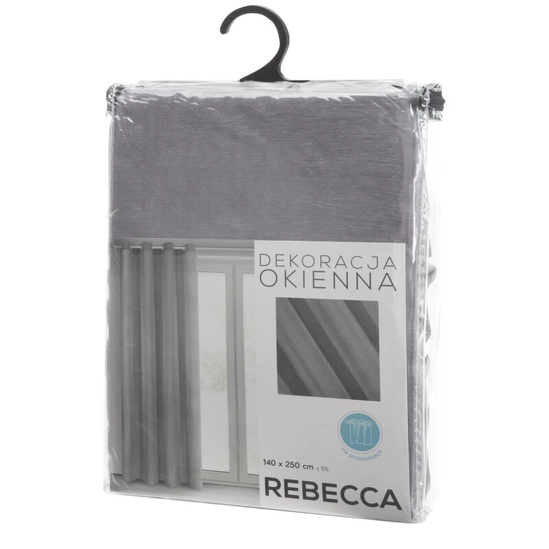 FIRANA GOTOWA REBECCA 140 X 250 CM STALOWY
