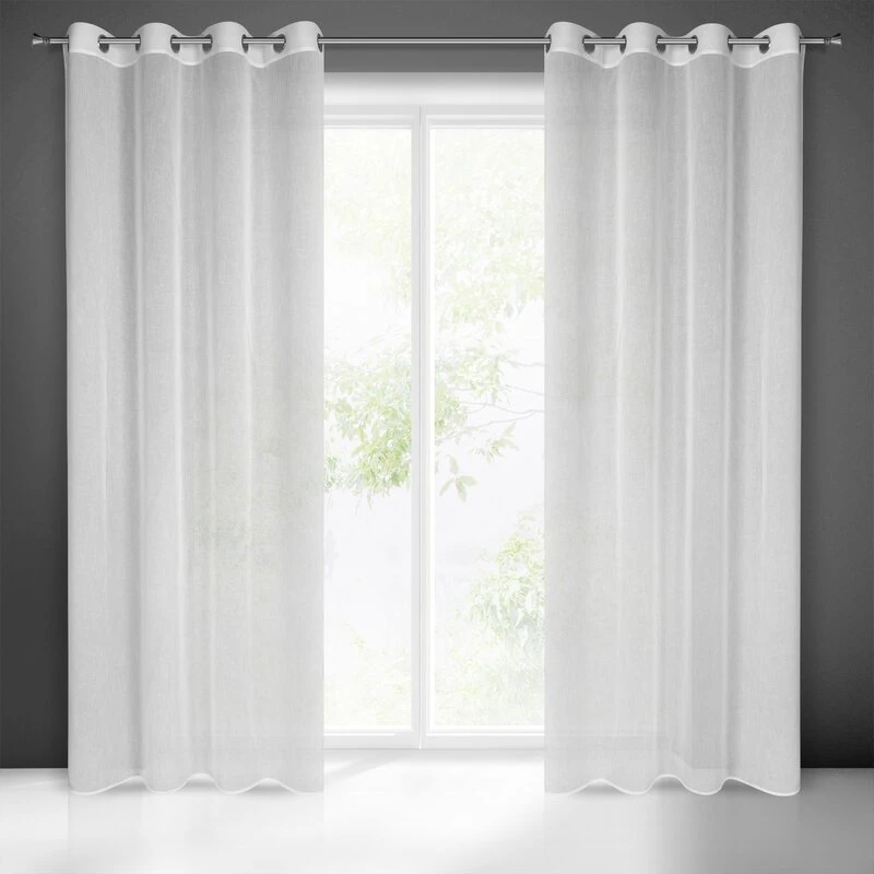 FIRANA GOTOWA SANDRA 140 X 250 CM BIAŁY
