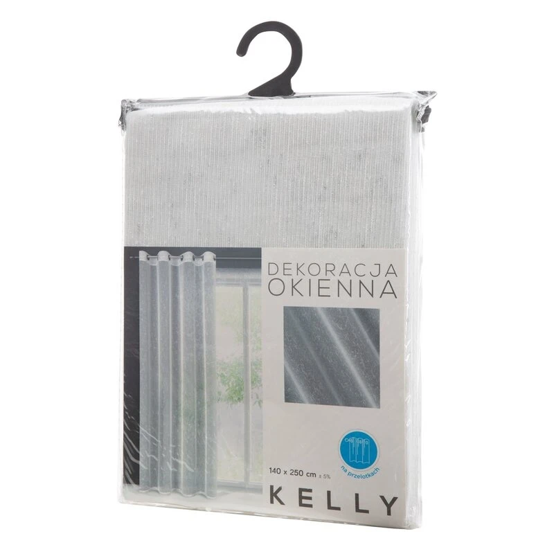 FIRANA GOTOWA KELLY 140 X 250 CM BIAŁY