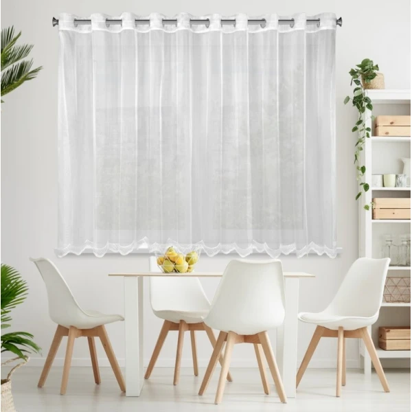 FIRANA GOTOWA ELLIE 350 X 145 CM BIAŁY