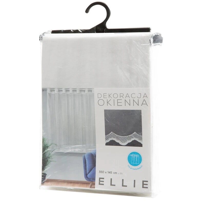 FIRANA GOTOWA ELLIE 350 X 145 CM BIAŁY