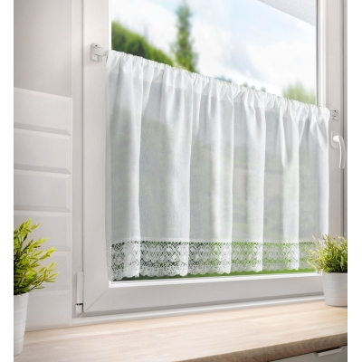 FIRANA GOTOWA ROSE NA TAŚMIE 150 X 60 CM BIAŁY