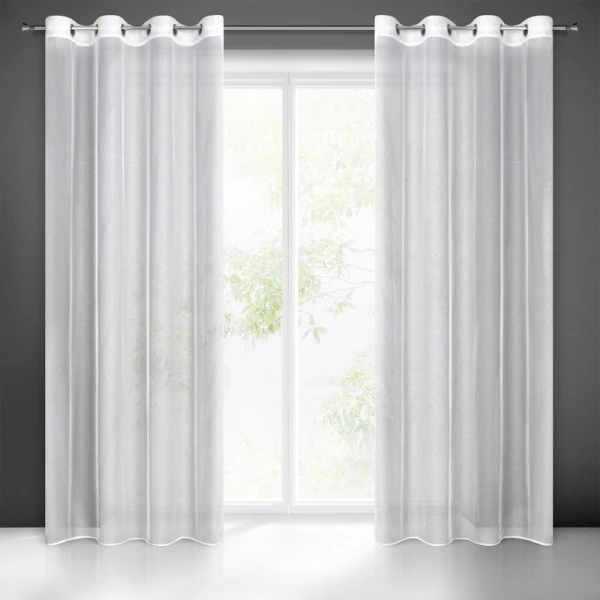 FIRANA GOTOWA TAMINA 140 X 250 CM BIAŁY
