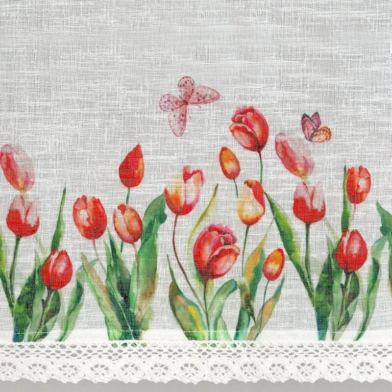 FIRANA GOTOWA STELLA NA TAŚMIE 150 X 30 CM BIAŁY