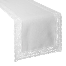 OBRUS NATALY 40 X 140 CM BIAŁY