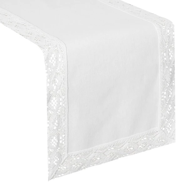 OBRUS SUSAN 40 X 140 CM BIAŁY