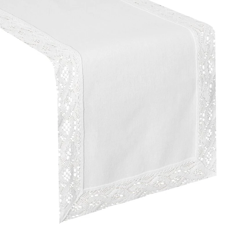 OBRUS SUSAN 35 X 180 CM BIAŁY