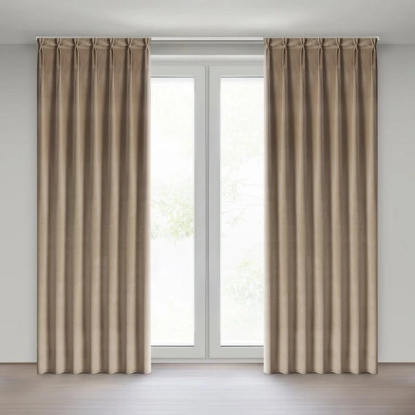 ZASŁONA GOTOWA MELANIE 80 X 270 CM CIEMNOBEŻOWY