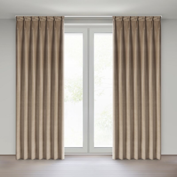 ZASŁONA GOTOWA MELANIE 80 X 270 CM CIEMNOBEŻOWY