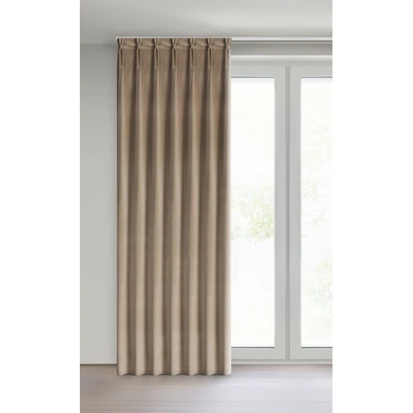 ZASŁONA GOTOWA MELANIE 80 X 270 CM CIEMNOBEŻOWY