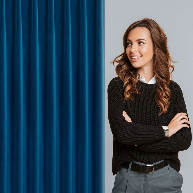 ZASŁONA GOTOWA MELANIE 80 X 270 CM GRANATOWY
