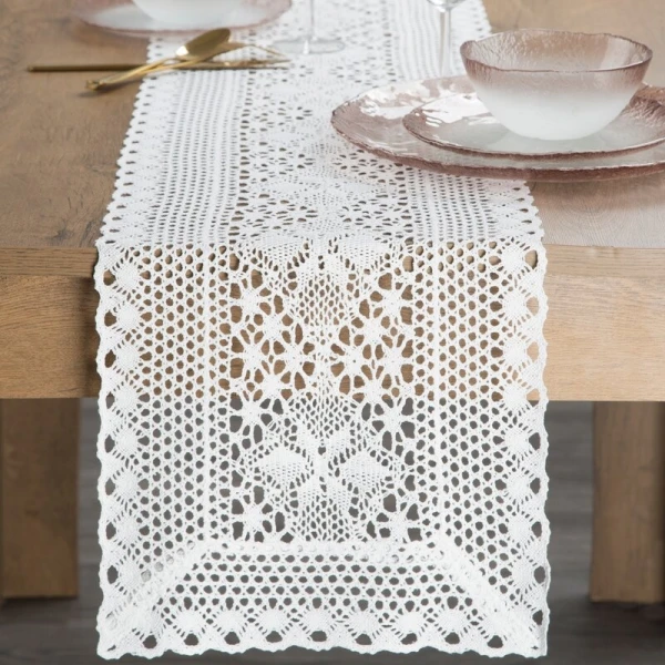 OBRUS MEGGY 32 X 140 CM BIAŁY