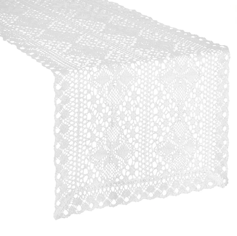 OBRUS MARY 40 X 180 CM BIAŁY