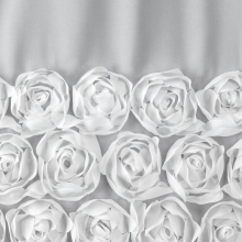 ZASŁONA GOTOWA ROSES 7 NA TAŚMIE 350 X 270 CM BIAŁY