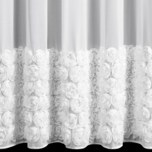 ZASŁONA GOTOWA ROSES 7 NA TAŚMIE 350 X 270 CM BIAŁY