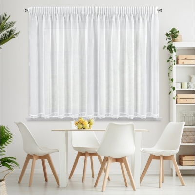 FIRANA GOTOWA SUZAN NA TAŚMIE 350 X 150 CM BIAŁY