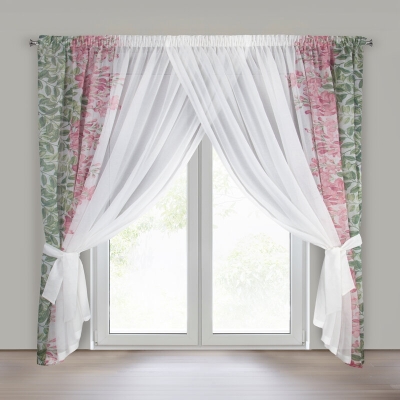 FIRANA GOTOWA JULIETA 1 NA TAŚMIE 400 X 250 CM BIAŁY