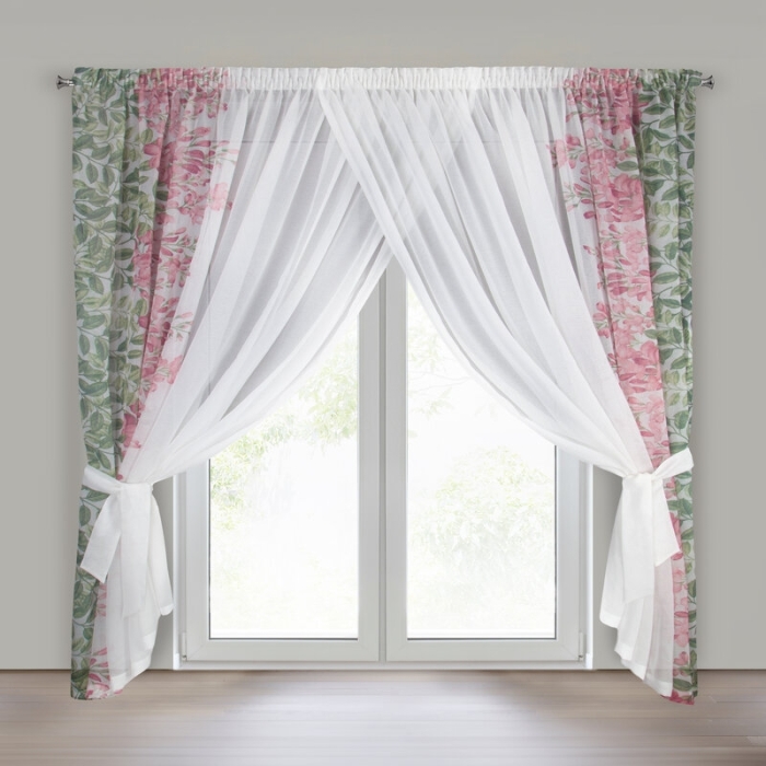 FIRANA GOTOWA JULIETA 1 NA TAŚMIE 400 X 250 CM BIAŁY